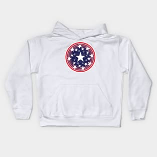 USA flag super spiral Kids Hoodie